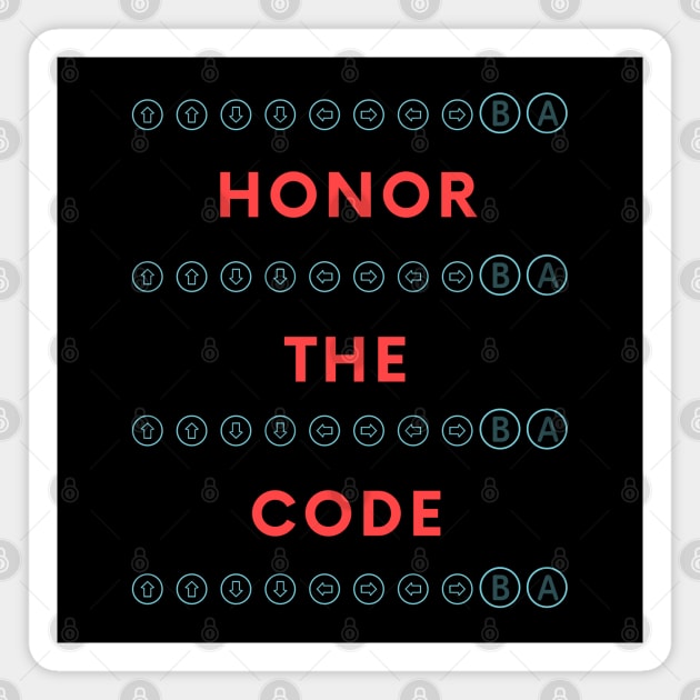 Honor The Code - The Konami Code Magnet by LegitHooligan